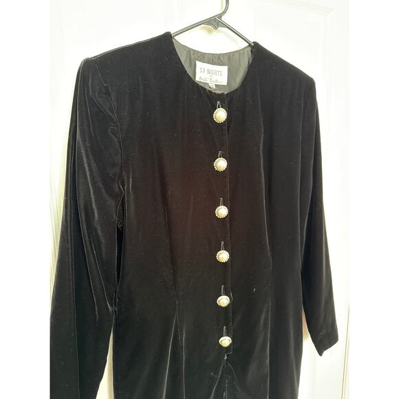 American Vintage SF Nights by Anita Kantor velvet formal dress large - Picture 7 of 16